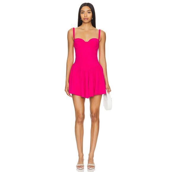 Peixoto Flynn Dress in Raspberry Crush Size XS Underwire, Ribbed, Hot Pink - Picture 1 of 11